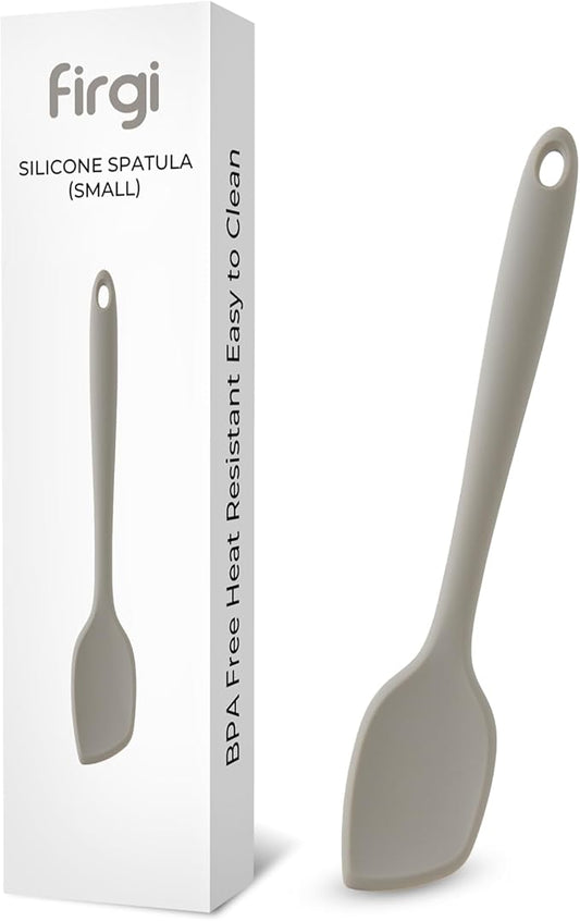 Platinum Silicone Spatula – BPA Free Silicone Spatula for Cooking – Heat Resistant Cooking Utensils for Non Stick Pans – One-Piece Spoonula for Baking, Mixing & More – Kitchen Scraper 9.3” Warm Gray