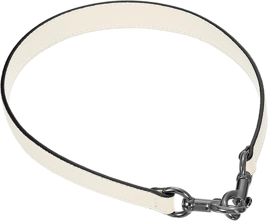 uxcell 25.59 Inch PU Leather Short Bag Strap with Clasp, Purse Handles Handbags Replacement Straps for Clutch Bag Underarm Bags, Beige, Grey Buckle