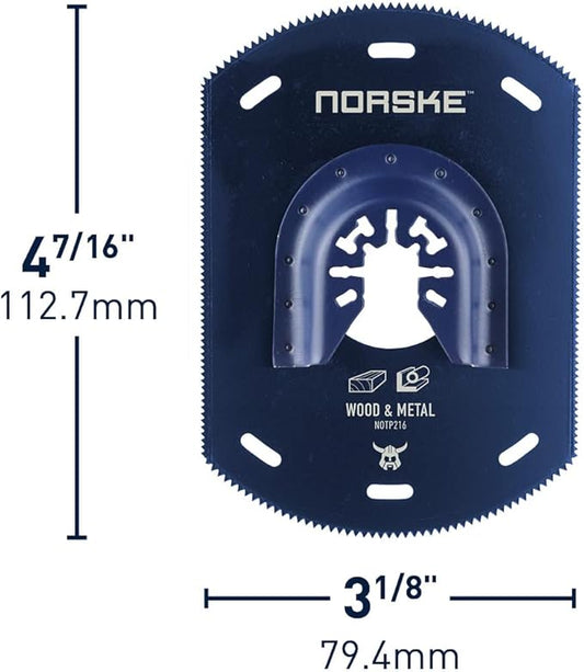 Norske Tools NOTP216 Quadruple Edge Oscillating Multi Tool Accessory Blade