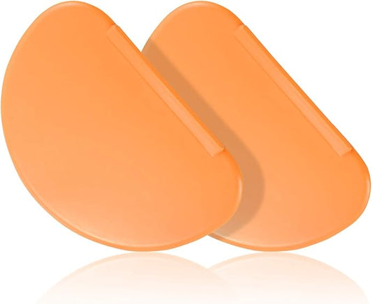 Patelai 2 Pieces Bowl Scraper Dough Bench Scraper Baking Flexible Spatula Versatile Kitchen Set Multipurpose Curved Pastry Flat Edge Mixing Bowl Cutter Silicone for Cake Icing Bread Fondant