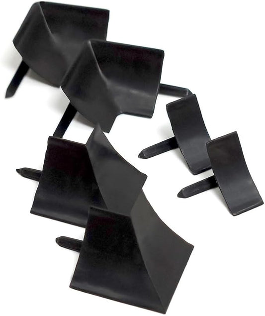 InstaTrim Corner & End Caps - Six Black 1/2" Wide Trim Corner and End Pieces - Finishing Caps for Corners & Exposed Ends - Paintable