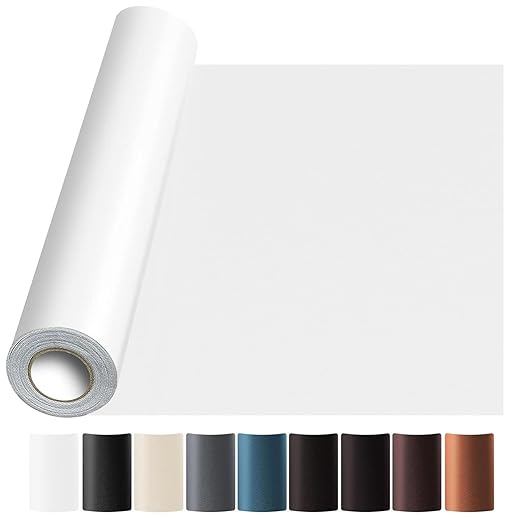 JuCheng Leather Repair Kit, Off White, 17X79 inch | Self-Adhesive Waterproof Patch, For Furniture, Car Seats, Sofa, Couch, Vinyl, Instant Fix for Tears & Scratches