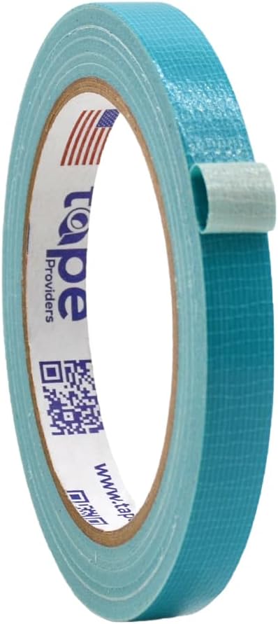 WOD DTC10 Advanced Strength Industrial Grade Teal Blue Duct Tape, 1/4 inch x 60 ft. Waterproof, UV Resistant For Crafts & Home Improvement