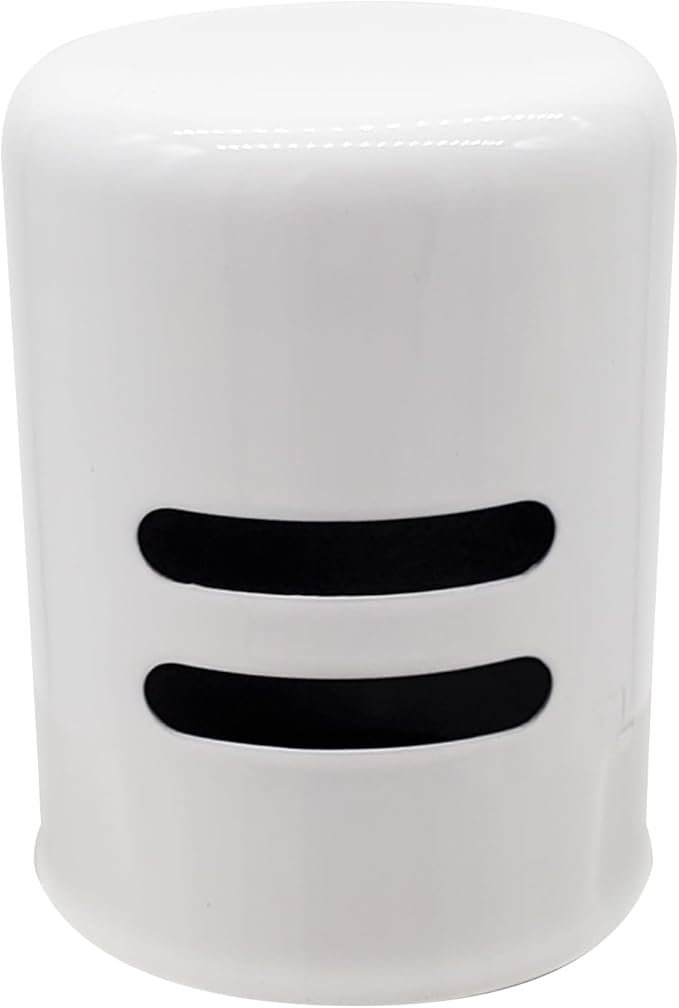 Westbrass D201-100-50 1-5/8" x 2-1/4" Solid Brass Air Gap Cap Only, Non-Skirted, Powder Coat White (100-Pack)