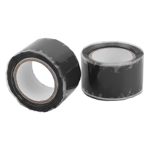 Self Fusing Silicone Tape, Waterproof Insulation Adhesive Tape, 2 Rolls 1.5m x 2.5cm - Heat, Easy Tear, Durable Pipe and Hose Repair Solution (Black)