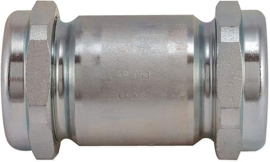 Eastman 5 Inch Long Pattern Compression Coupling, 1-1/2 Inch IPS, Galvanized Steel, EZ-20570