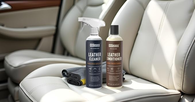 Leather Cleaner and Conditioner Kit – 2×16oz | Leather Cleaner for Car Seats, Furniture, Couches, Shoes & Boots | pH-Balanced, Non-Greasy, Restores & Protects All Leather