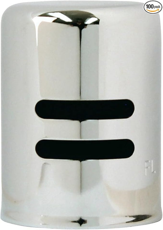 Westbrass D201-100-05 1-5/8" x 2-1/4" Solid Brass Air Gap Cap Only, Non-Skirted, Polished Nickel (100-Pack)