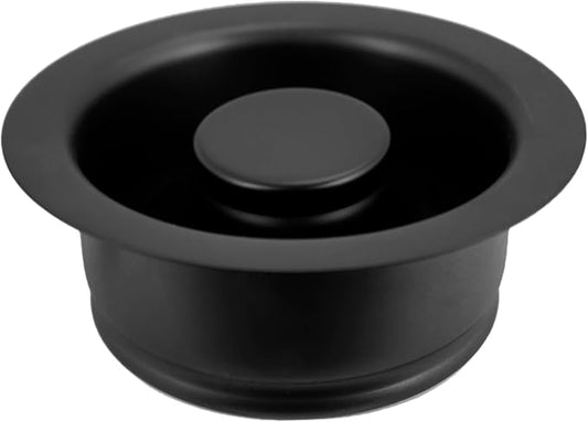Westbrass D2089-62 4-1/4" Kitchen Sink Waste Disposal Drain Flange and Stopper, Matte Black
