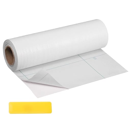 uxcell Wood Tape, 6 Inch x 16ft Self-Adhesive Wood Grain Repair Tape Patch with Plastic Scraper for Baseboards, Doors, Windows, Floor Repair and Furniture Renovation, White