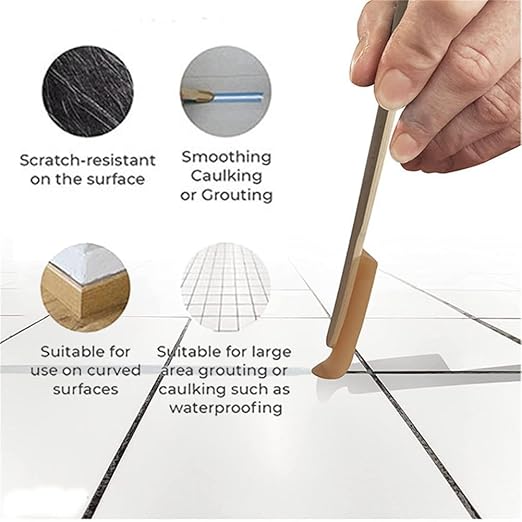Caulk Caulking Silicone Sealant Finishing Tool Spreader Spatulas Applicator Rubber Tools 2 Size Set (0.8 Inch, 1.1 Inch)