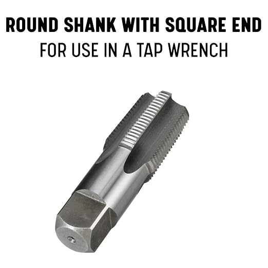 Drill America 1/2" NPT Pipe Tap and Die Kit, Carbon Steel Pipe Tap and Pipe Die - Hex Shape, POUT Series