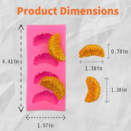 DIY Soap Making Kit, Silicone Orange Soap Molds with Hemp Cord, for Homemade Craft Soap Mold, Exquisite Soap Making Molds for Gift (Without Soap)