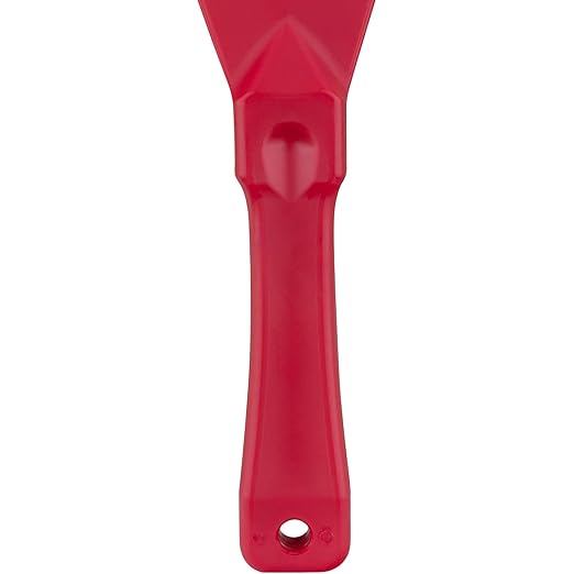 SPARTA Polypropylene Scraper Tool Food Safe Scraper for Removing Caked-On Residue in Commercial Kitchens, Plastic, 7.82 x 3 Inches, Red, (Pack of 12)