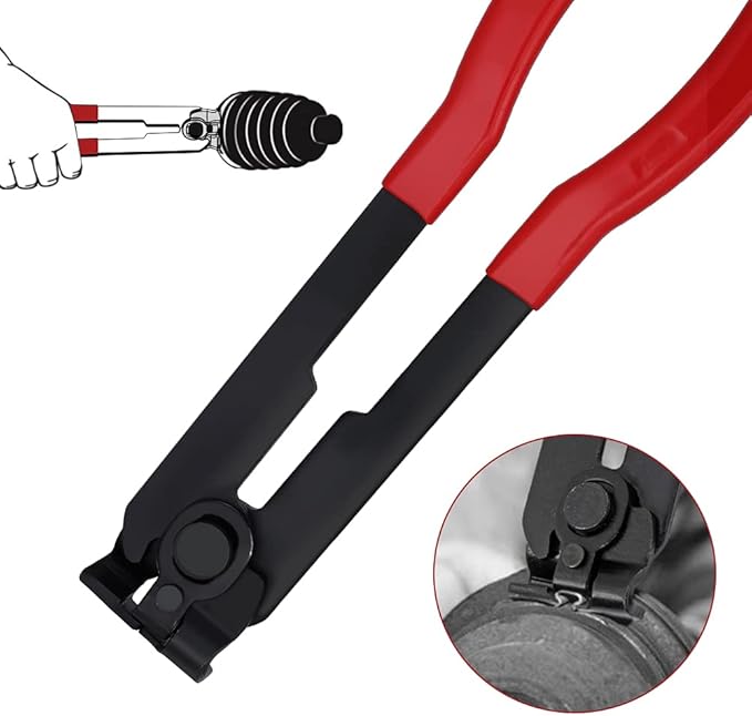 For Auto/ATV CV Joint Axle Boot Clamp Pliers Tool with 24 Crimp Bands,Ear Type Extension For Most Cars,Universal Car Band Tool Kit