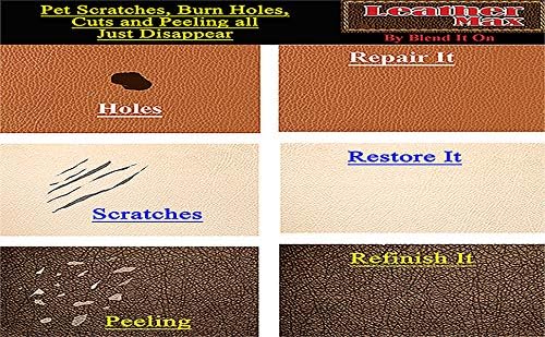 Blend It On Furniture Complete Leather Refinish and Repair Kit/Now with 3 Color Shades to Blend with/Leather & Vinyl Restorer (Bold Brown)