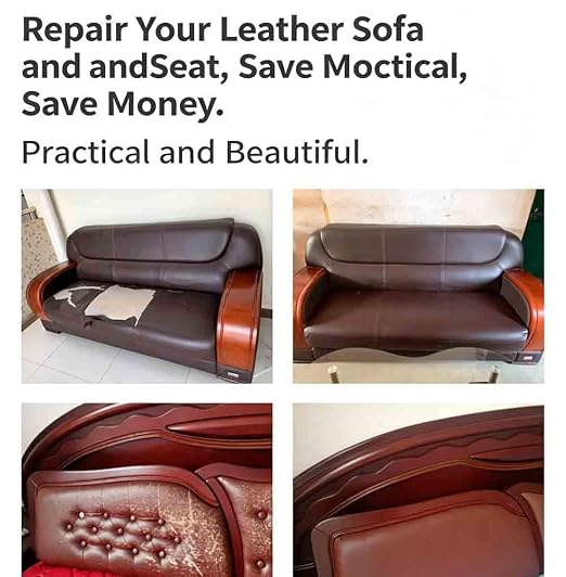 Thickened Wearproof PU Leather Repair Patch, Self-Stick Invisible Mending Tape for Automotive Seat Sofa Cushion Furniture (Gold,19x35 inch)