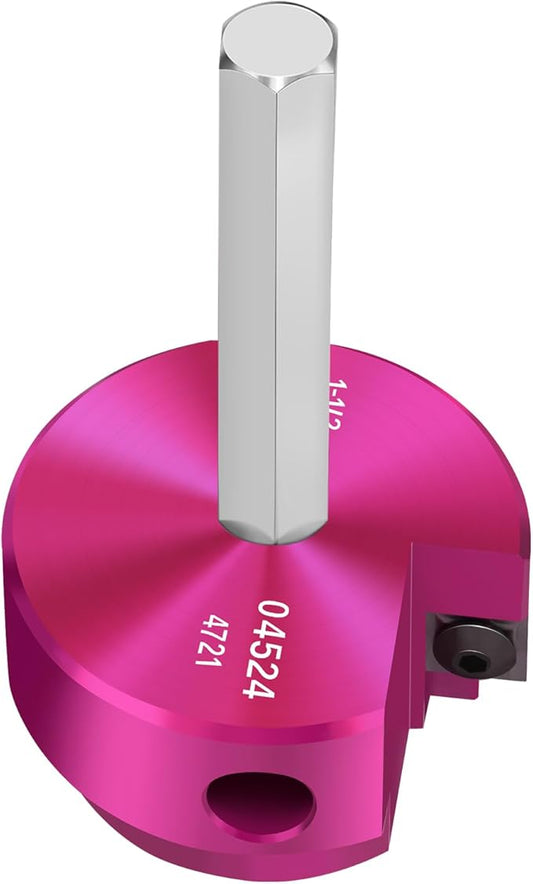 PVC Fitting Saver 1-½-Inch Head, PVC Pipe Reamer, Socket Saver with 3/8-Inch Hex Shaft,Plastic Pipe Fitting Reamer for Plumbing Sch.40 CPVC ABS Hub, Fit Standard 1/2" drills