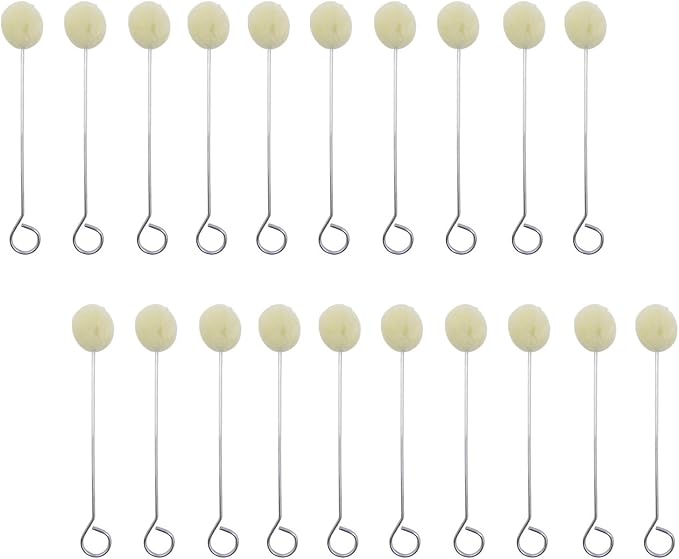 Wool Daubers Glue Daubers Ball Brush Leather Dye Tool Leather Dye Dauber Dyeing Applicator with Metal Handle for DIY Crafts Projects (10)