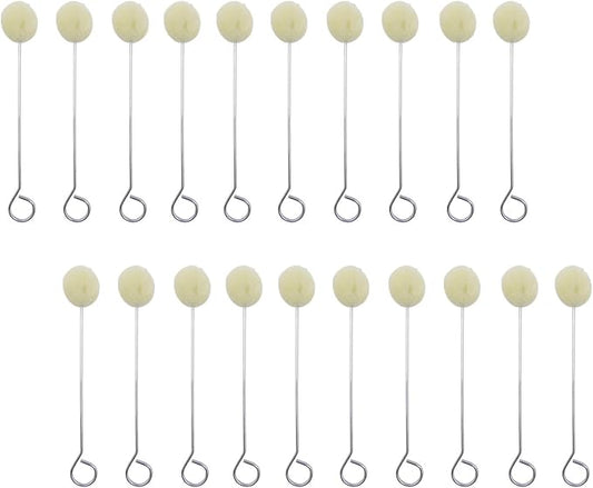 Wool Daubers Glue Daubers Ball Brush Leather Dye Tool Leather Dye Dauber Dyeing Applicator with Metal Handle for DIY Crafts Projects (10)