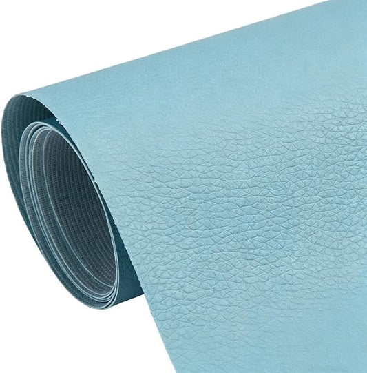 Cremsy Leather Repair Patch, Self Adhesive Leather Repair, Waterproof Vinyl Repair Patch, Cuttable Furniture Repair Tape for Couches, Sofa, Furniture, Car Seats, Bags, Jackets (Sky Blue)