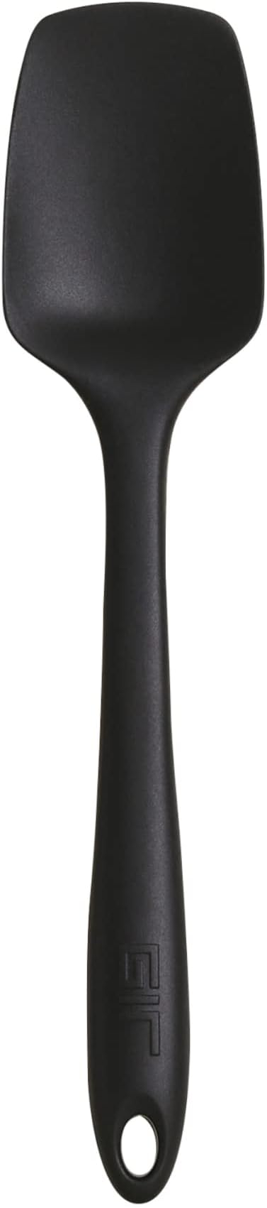 GIR: Get It Right Silicone Spatula Spoonula, Non toxic cooking utensils for Nonstick Cookware, Cooking and Baking - Mini - 8IN - Black