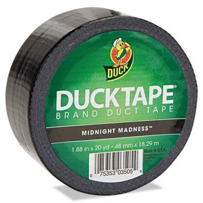 Duck Brand 1265013 Color Duct Tape, Single Roll, Black (Pack of 6)