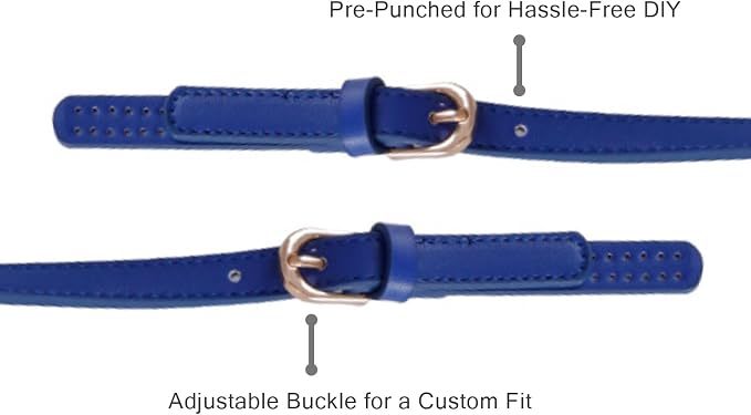 XIMEO 2 Pack Replacement Purse Straps – Adjustable PU Leather Handles with Buckle for DIY Bag Making, Tote & Handbag Repair