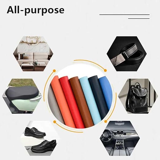 Leather Repair Patch,Self Adhesive Leather Repair Tape for Furniture,PU Leather Repair Kit for Car Seat, Couch, Sofa, Chair, (Blue,10X50 inch)