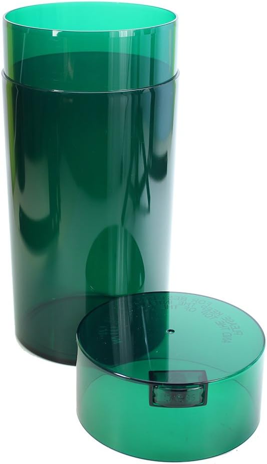 Tightvac - 5oz to 24 Ounce - Patented Airtight Container | Multi-use Vacuum Container Works as Smell Proof Containers for Herbs and Dry Goods. Green Tint