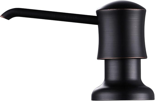 Soap Dispenser for Kitchen Sink (Oil Rubbed Bronze), Built-in and Refill-from-Top Design with Liquid Hand & Dish Soap Bottle