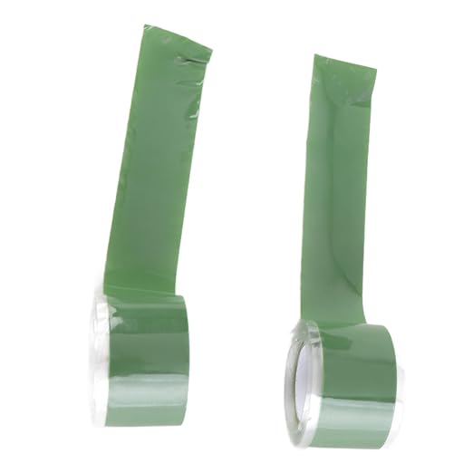 Self Fusing Silicone Tape, Waterproof Insulation Adhesive Tape, 2 Rolls 1.5m x 2.5cm - Heat, Easy Tear, Durable Pipe and Hose Repair Solution (Green)