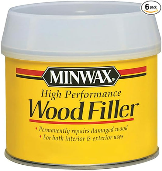 6-Pack of 6 oz Minwax 41600 High Performance Two-Part Wood Filler