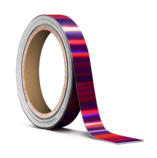 VViViD Holographic Purple Chrome Pinstripe Vinyl Tape Roll (¼” x 25ft)