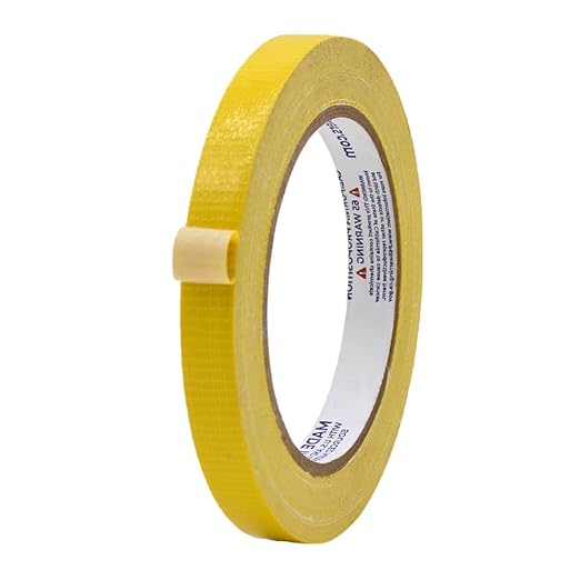 MAT Duct Tape Yellow Industrial Grade, 1/2 inch x 60 ft. Waterproof, UV Resistant for Crafts, Home Improvement, Repairs, & Projects