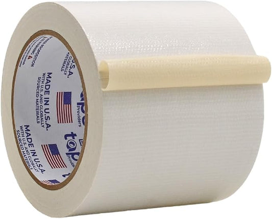 WOD DTC10 Advanced Strength Industrial Grade White Duct Tape, 4 inch x 60 ft. Waterproof, UV Resistant For Crafts & Home Improvement