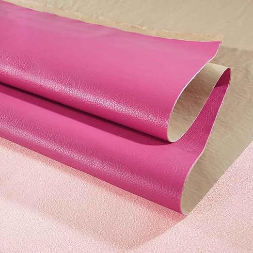 Leather Repair Patch Tape Kit, Self Adhesive Leather Repair for Furniture, Couch, Sofa, Car Seats,Office Chair,Vinyl Repair Kit (Rose Red,19x19 inches)