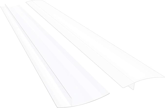 Silicone Kitchen Stove Gap Covers, Kitchen Counter Gap Anti-Slip Non-Tacky Filler Seals Spills Between Counter, Stovetop, Oven, Washer, heat-resistant，Set of 2 (21Inches, Translucent) by liboyixi