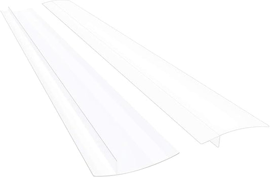 Silicone Kitchen Stove Gap Covers, Kitchen Counter Gap Anti-Slip Non-Tacky Filler Seals Spills Between Counter, Stovetop, Oven, Washer, heat-resistant，Set of 2 (21Inches, Translucent) by liboyixi