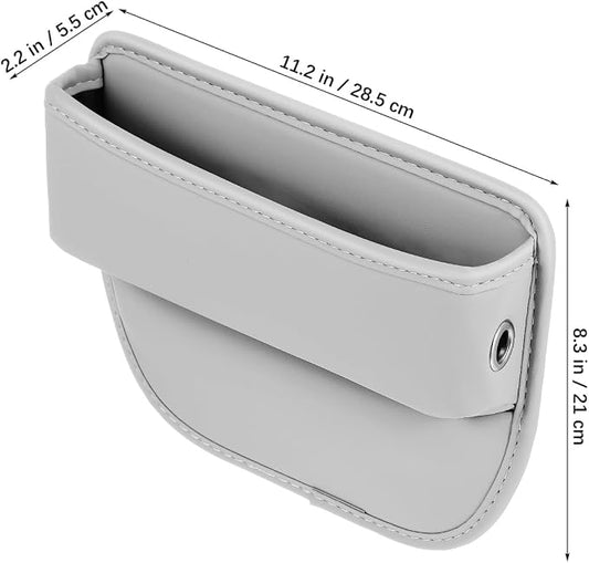 Healifty Car Seat Gap Filler Organizer: 2Pcs Leather Front Console Storage Box and Automotive Truck Interior Accessories for Women Men, Vehicle Holder between Seats