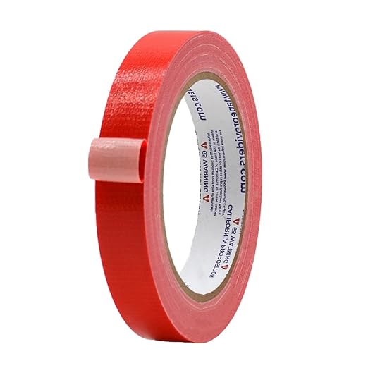 MAT Duct Tape Red Industrial Grade, 3/4 inch x 60 ft. Waterproof, UV Resistant for Crafts, Home Improvement, Repairs, & Projects