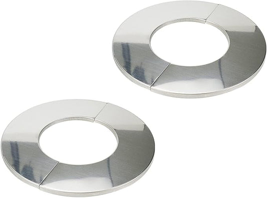 Wall Split Flange, Stainless Steel Round Escutcheon Plate for 2.79"/71mm Diameter Pipe, Pack of 2
