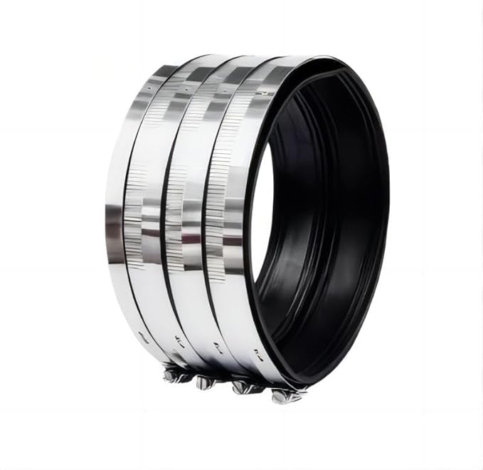 Flexible pipe Coupling with Stainless Steel Clamps.Pipe Connector for PVC and Metal Pipes (5inch/133mm-137mm)