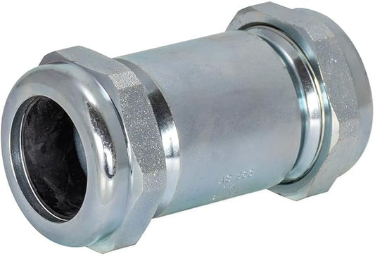 Eastman 4-5/8 Inch Long Pattern Compression Coupling, 1-1/4 Inch IPS, Galvanized Steel, 20568