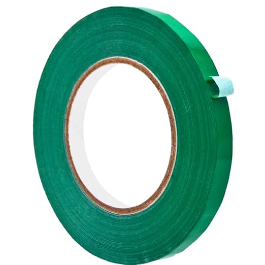 WOD Dark Green Produce Poly Bag Sealing Tape, 1/2 inch x 180 yds. for Packaging and Sealing of Meat, Gifts, or Ice Bags BSTC24PVC