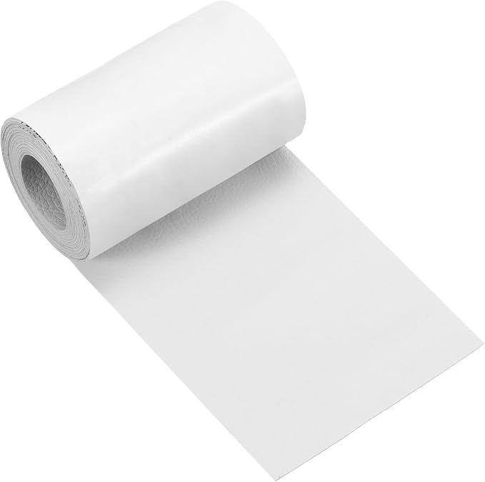 MECCANIXITY Leather Repair Patch 3"x60" Self-Adhesive Leather Vinyl Repair Tape Kit for Furniture Couches Sofa Chair Car Boat Seats Jackets, White