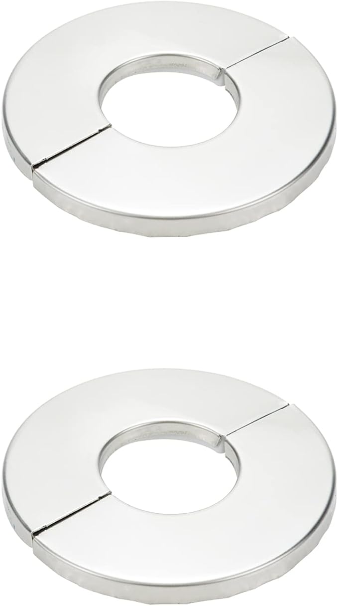 Wall Split Flange, Stainless Steel Round Escutcheon Plate for 1.06"/27mm Diameter Pipe, Pack of 2