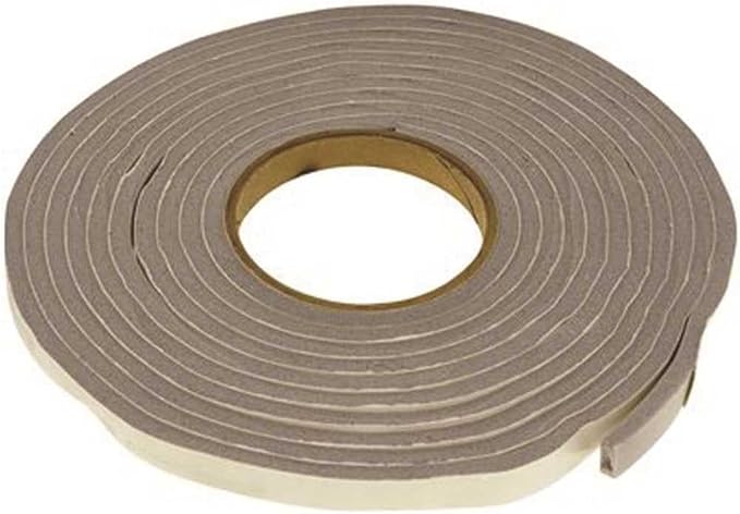 Frost King Vinyl Foam Tape - Closed Cell - Moderate Compression, 3/4" W, 3/16" Thick, 17' L, Grey