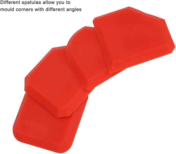 4 Pcs Caulking Wedges, Caulking Tool Kit Silicone Remover Applicator Cleaner Tool Kit for Kitchen Bathroom Floor Window Sealant Sealing Sink Joint, Reuse and Replace