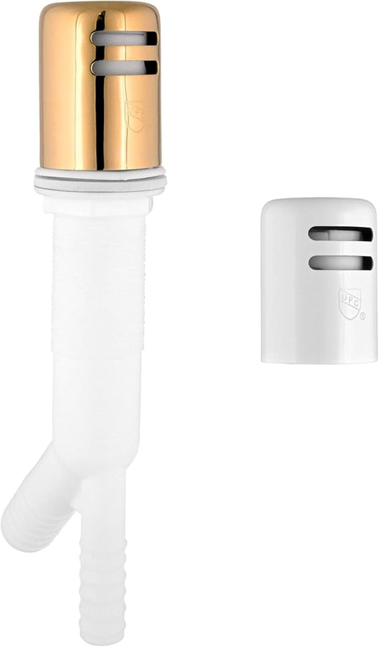 Design House 583872 Dishwasher Air Gap with Cover, Includes Two Finishes, White and Satin Gold